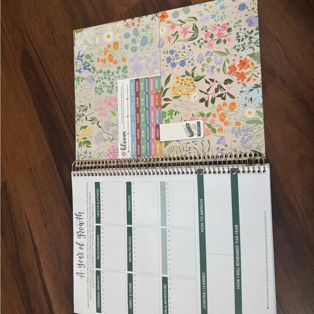 Floral Spiral Notebook - 'twenty five twenty six'